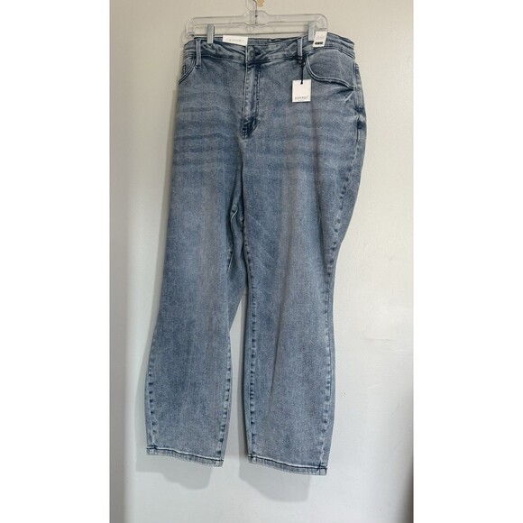 Judy Blue Denim - Judy Blue 24W Plus High Rise Distressed Blue Jeans Stretch Denim NWT